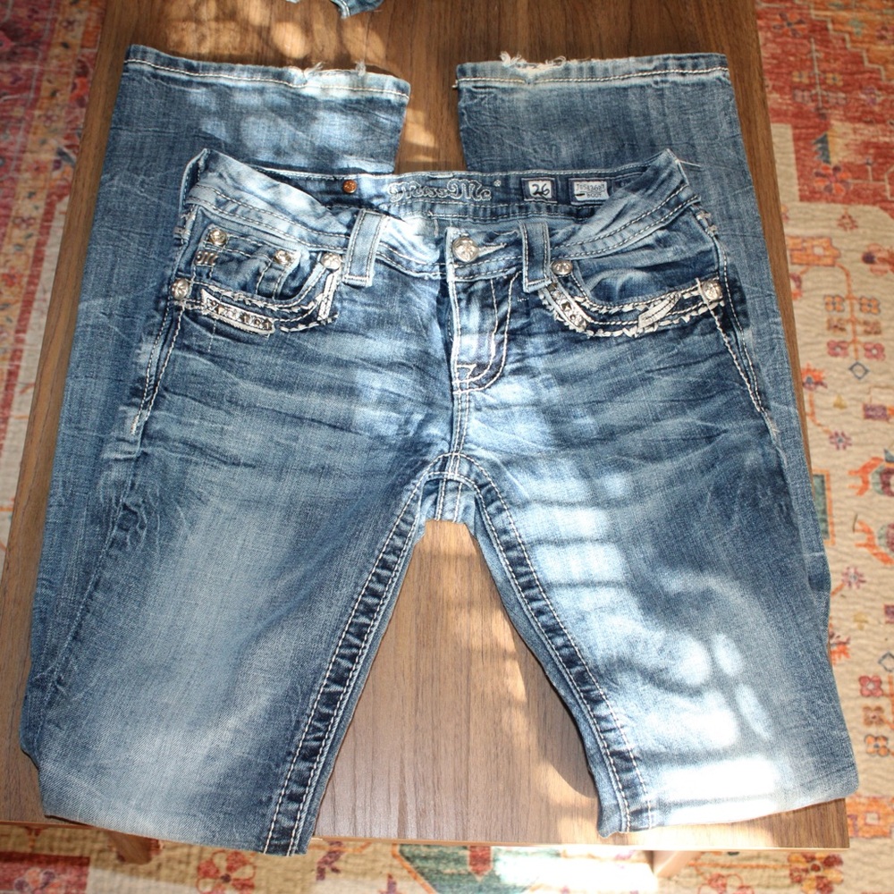 Embellished Y2K Miss Me Jeans
